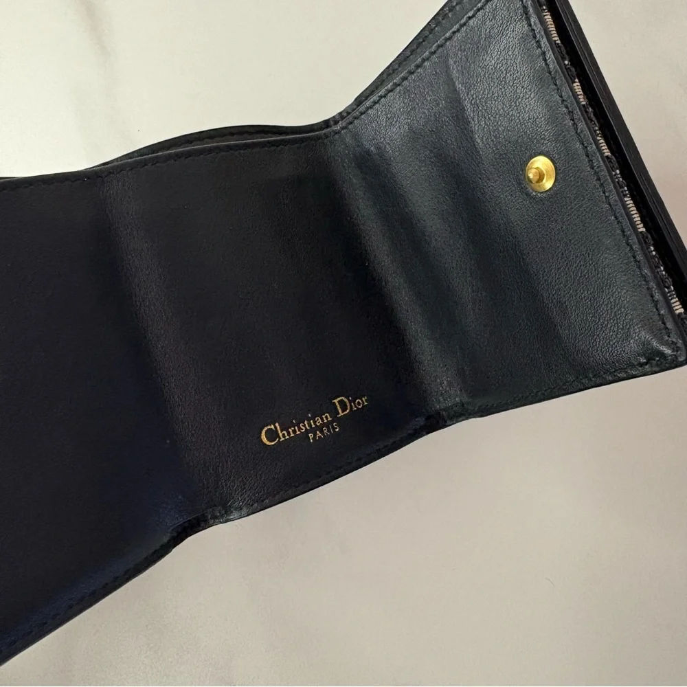 Dior Oblique Compact Wallet Blue